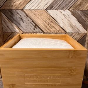 Clean Skin Club Bamboo Tissue Box Holder
